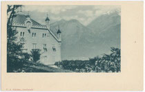 Ansitz Mentlberg (bis 1890 Kurhotel, danach Jagdschloss im Eigentum von Prinz Ferdinand von Bourbon-Orleans) vor Umbau 1905. Heliogravüre 9 x 14 cm; Impressum: C(arl). A(lexander). Czichna, Innsbruck.  Inv.-Nr. vu914hg00010
