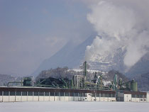 Betriebsanlagen der Firma FRITZ EGGER GmbH & Co, Erzeugung von Span- und Holzfaserplatten in Wörgl, Fabriksweg 11. Digitalphoto; © Johann G. Mairhofer 2010.  Inv.-Nr. DSC00675