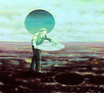 &quot;Tauscher&quot;, 2020, Öl auf Leinwand, 130 x 145 cm