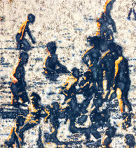 "Masse. Strand", 2025, Öl auf Leinwand, 130 x 120 cm