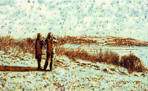 &quot;Tal&quot;, 2015, Öl auf Leinwand, 70 x 115 cm