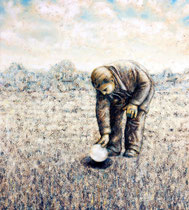 &quot;Hoffnung&quot;, 2024, Acryl und Öl auf Leinwand, 145x130 cm