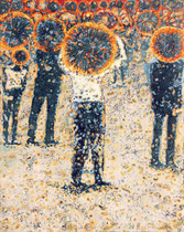 &quot;Demo&quot;, 2024, Öl auf Leinwand, 75 x 60 cm