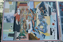 Les Demoiselles d’Avignon, 3 x 4m, 1987, emulsion paint on wrappig paper, guerilla placarding Paris, Opéra