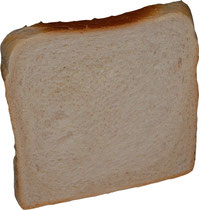 Vista de rebanada de pan de molde de sándwich.