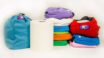 Cloth Nappies Hippybottomus Suisse: Stay Dry, Charcoal Bamboo, Nappy Liners, Nappy Bag