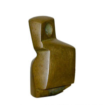 Abstrakter Kopf - 9 cm - Bronze - 1986