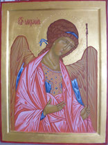17 - Archange Saint Michel - dimension 40x50 - al secco -mai 2019 