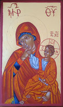 76 - Vierge Panagia grecque - 2024 - tilleul - dimensions 15x25