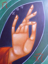 7 - Main bénissant du Christ  15x20 - vendu