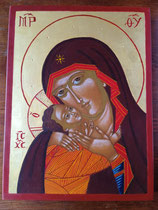 77 - Vierge de tendresse - 2025 - tilleul - dimensions 21x28