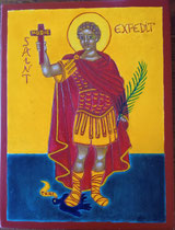 74 - Saint Expedit - 2024 - tilleul - dimensions 13x17