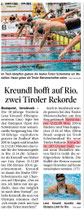 3. Juli 2016: Tiroler Tageszeitung