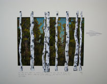 "Ich lebe mein Leben", Acryl, Kohle, Graphit, Pastell, 51 x 43 cm