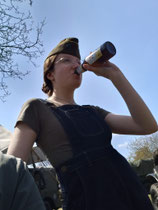 Met die hitte moet je goed blijven drinken.