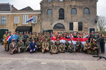 Dit zijn alle re-enactors die mee hebben gedaan aan de mockbattle in Brielle in 2023.