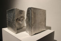 Christian Feig, Space No. 1, 2013, zweiteilig, Aluminium, 26 x 26 x 26 cm