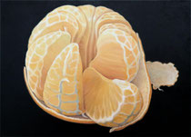 Klementine 1, 50 x 70 cm, Ölfarbe u. Eitempera a. LW