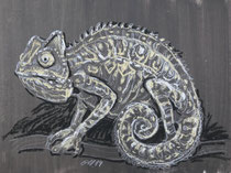 Chmäleon 8, Pastel auf Papier, 28 x 39 cm