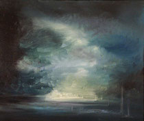Là-bas - huile sur toile (46x88)