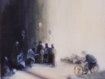 On fait quoi ? - huile sur toile (42x34)