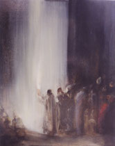 La cascade - huile sur toile (53 x 46)