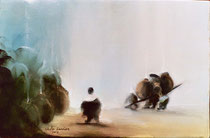 Le porteur d'eau - huile sur toile (41x27)