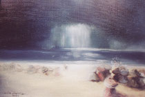Sur l'ile II - huile sur toile