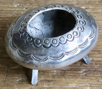 5523 Navajo Ingot Silver Salt Dish c.1920-30 2x1.5x1" $150