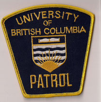 University of British Columbia - Patrol  (Fond bleu marin / Navy blue background)