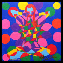 Yogi Lotus 20x20cm acrylique POSCA 