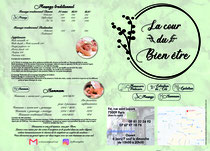 Menu tarifs dépliant 2 volets "crédit: infographie et illustrateur "