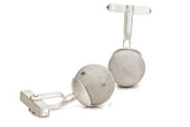 cufflinks, silver with concrete pearl