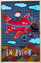 "EN AVION" - 18 cm x 26 cm - SOLD