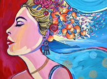 "LA FELICITÀ" - 80 cm x 60 cm / FOR SALE/Acrylique sur toile - 650€