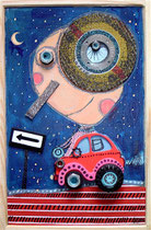 "EN VOITURE" - 18 cm x 26 cm - SOLD