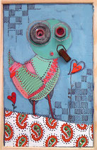"L'OISEAU" - 18 cm x 26 cm - SOLD