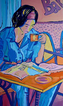 "AL BAR" - 60 cm x 100 cm / FOR SALE/Acrylique sur toile - 750€