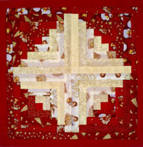 Log Cabin Tischdecke 38x38cm