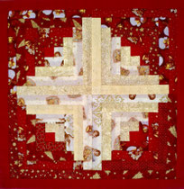 Log Cabin Tischdecke 38x38cm