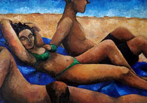 Beach : F4 Canvas Oil 2013