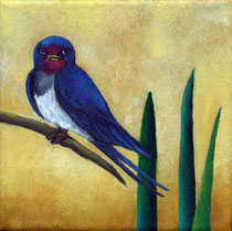 ついばみ : 150×150mm Canvas Oil 2015