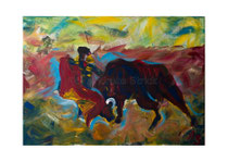 2015-03 Stierkampf, 70 x 50 cm, Acryl auf Leinwand
