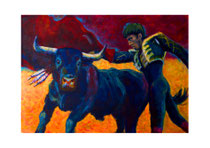 2016-11 Stierkampf III, 70 x 50 cm, Acryl auf Leinwand