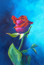 Rose, 40,5 x 30 cm, Acryl auf Papier