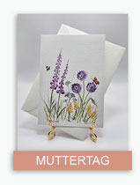 Karten zum Muttertag gemalt mit original Aquarellbild