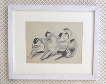 N.3d ACQUARELLO SU CARTA - WATERCOLOR ON PAPER (con cornice- with frame) cm 28x35
