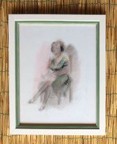 N.33d Carboncino su carta cm50x40 con cornice