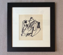 N.1d DISEGNO SU CARTA - DRAWING ON PAPER (con cornice-with frame) cm 30x31