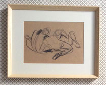 N.10d DISEGNO SU CARTA - DRAWING ON PAPER (con cornice-with frame) cm 28x35,5